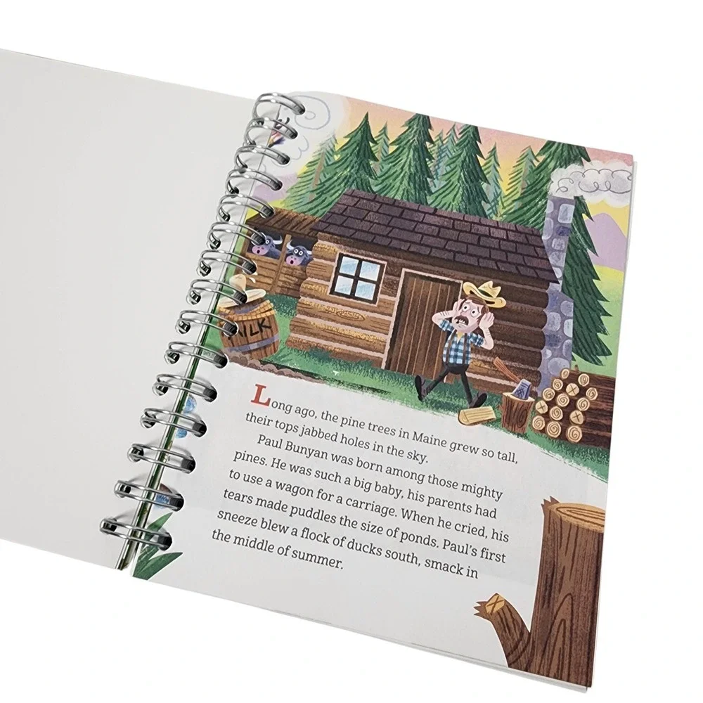 Little Golden Book The Tale of Paul Bunyan Spiral Bound Notebook‎ Journal